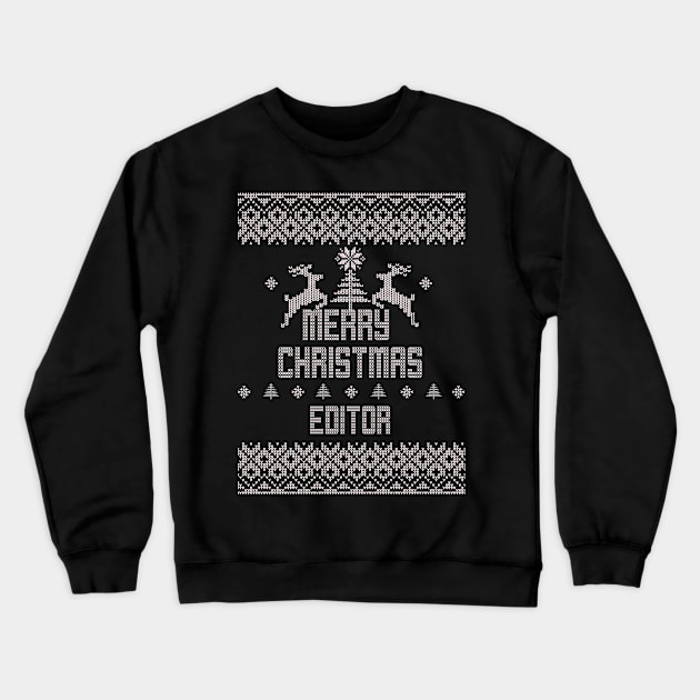 Merry Christmas EDITOR Crewneck Sweatshirt by ramiroxavier